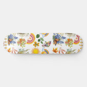 Spring Garden Butterfly Rainbow Sunshine groen Skateboard (Horizontaal)