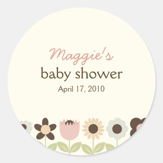 Spring Garden Favor Stickers of Gift Label Sticker (Voorkant)