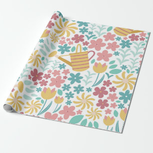 Spring Garden Floral Pattern Cadeaupapier