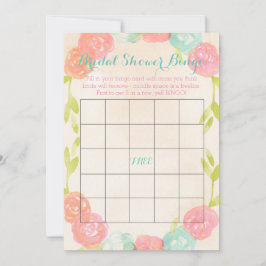 Spring Garden Floral Vrijgezellenfeest Bingo Cards Kaart