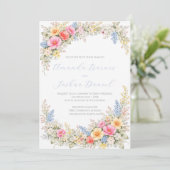 Spring Garden Floral Wedding Invitation (Debout devant)