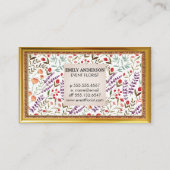 Spring Garden Flower Pattern | ANTIEK LIJST Visitekaartje (Achterkant)