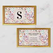 Spring Garden Flower Pattern | ANTIEK LIJST Visitekaartje (Voorkant / Achterkant)