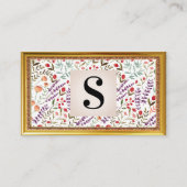 Spring Garden Flower Pattern | ANTIEK LIJST Visitekaartje (Voorkant)