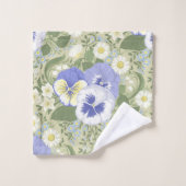 Spring Garden flowers on sage (Gant de toilette)