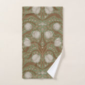 Spring Garden flowers on sage Bad Handdoek (Handdoek)