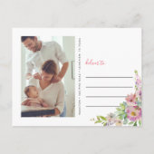 Spring Garden Foto Geboorte Aankondiging Briefkaar (Achterkant)