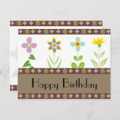 Spring Garden Happy Birthday Briefkaarten (Voorkant / Achterkant)