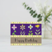 Spring Garden Happy Birthday Briefkaarten (Staand voorkant)