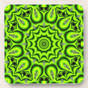 Spring Garden, helder Abstract kalkgroen Onderzetter