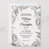 Spring Garden met details en QR-huwelijksuitnodigi Kaart (Voorkant)