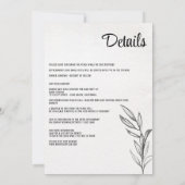 Spring Garden met details Uitnodiging voor de brui (Achterkant)