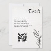 Spring Garden met QR Code Huwelijksuitnodiging Kaart (Achterkant)