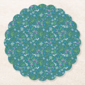 Spring Garden Moederdag Blue Paars White Kartonnen Onderzetters (Voorkant)