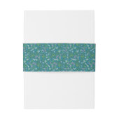 Spring Garden Moederdag Blue Paars White Uitnodigingen Wikkel (Achterkant Voorbeeld)