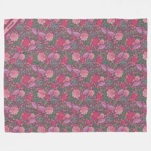 Spring Garden Moederdag Japans papier Fleece Deken (Voorkant (Horizontaal))