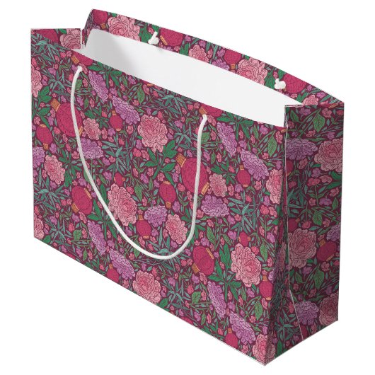 Spring Garden Moederdag Japans papier Groot Cadeauzakje (Achterkant Gekanteld)