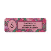 Spring Garden Moederdag Japans terugkeeradres Etiket (Voorkant)