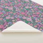 Spring Garden Moederdag papavers Japanse ventilato Sherpa Deken (3/4)