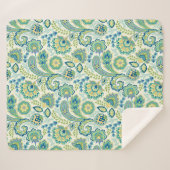 Spring Garden Paisley Sherpa Deken (Voorkant (horizontaal))