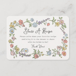 Spring Garden Party Floral Deel een recept Insert Informatiekaartje