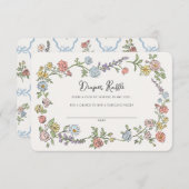 Spring Garden Party Luier Raffle Baby Insert Informatiekaartje (Voorkant / Achterkant)