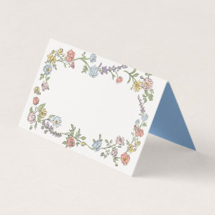Spring Garden Party Pastel Bloemen Tafel Plaats Ka Kaart