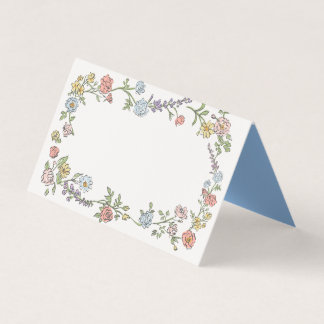 Spring Garden Party Pastel Bloemen Tafel Plaats Ka Kaart