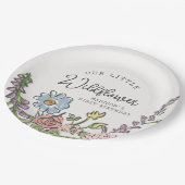 Spring Garden Party Pastel Bloemen Verjaardagsfees Papieren Bordje (Gekanteld)