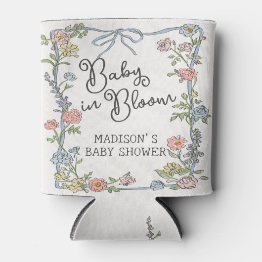 Spring Garden Party Pastel Floral Baby shower Blikjeskoeler (Voorkant)