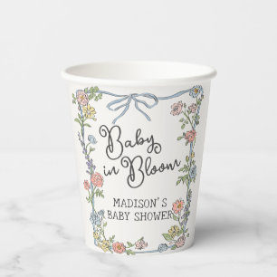 Spring Garden Party Pastel Floral Baby shower Papieren Bekers
