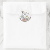 Spring Garden Party Pastel Floral Baby shower Ronde Sticker (Tas)