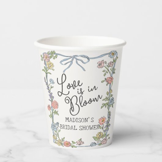 Spring Garden Party Pastel Floral Vrijgezellenfees Papieren Bekers (Voorkant)