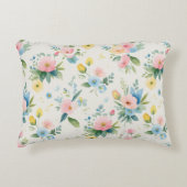 spring garden pastel florals accent kussen (Voorkant)