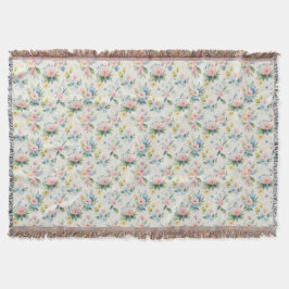 spring garden pastel florals deken