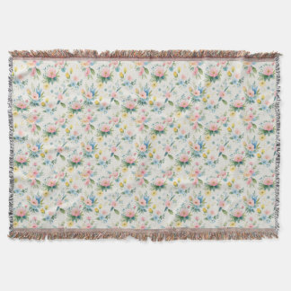 spring garden pastel florals deken