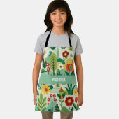 Spring Garden Retro Aangepast patroon Schort (Insitu)