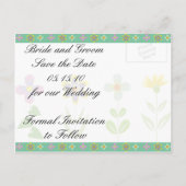 Spring Garden Save the Date Briefkaarten (Achterkant)