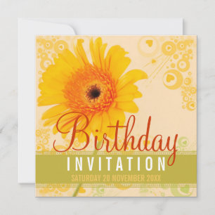 Spring Garden Sunshine Invitation de fête d'annive