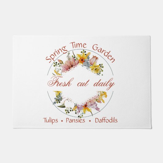 Spring Garden-teken Deurmat (Voorkant)
