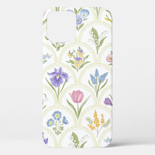 Spring Garden variety flowers in rainbow medallion Case-Mate iPhone Case (Achterkant)