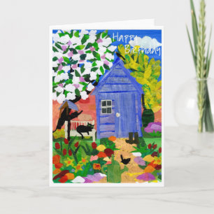 'Spring Garden' Verjaardag Kaart