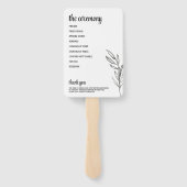 Spring Garden Wedding Ceremony Programma Handwaaier (Achterkant)