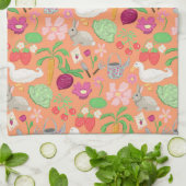 Spring Gardening Theme Kitchen Towel Theedoek (Gevouwen)