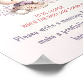 Spring Girl Baby shower Time Capsule Sign Game Poster (Hoek)