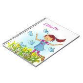 Spring girl flatter chasse oiseaux réserver carnet (Côté gauche)