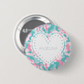 Spring Girly Camouflage personaliseren Ronde Button 5,7 Cm (Voorkant /achterkant)