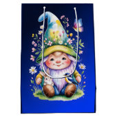 Spring Gnome with Bunny and Bluebird Medium Cadeauzakje (Achterkant)