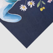 Spring Gnome with Bunny and Bluebird Tissuepapier (Detail)