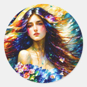 Spring Goddess Ronde Sticker